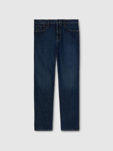 GUCCI Slim fit cotton denim pant