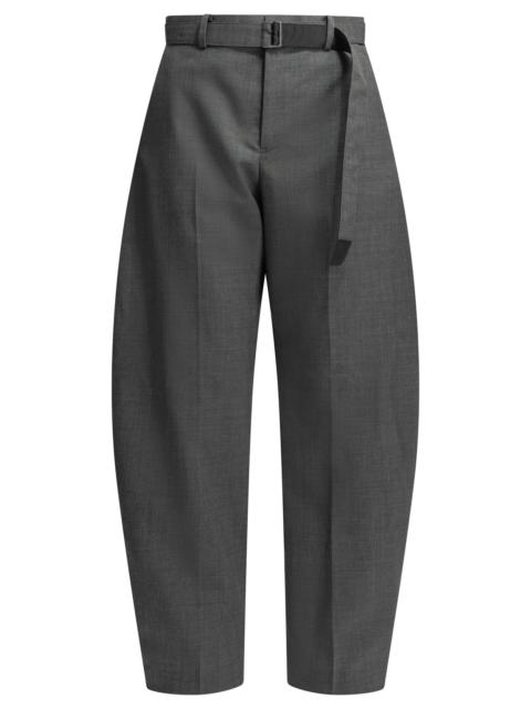 sacai Sacai Tailored Wool Pants Grey Women