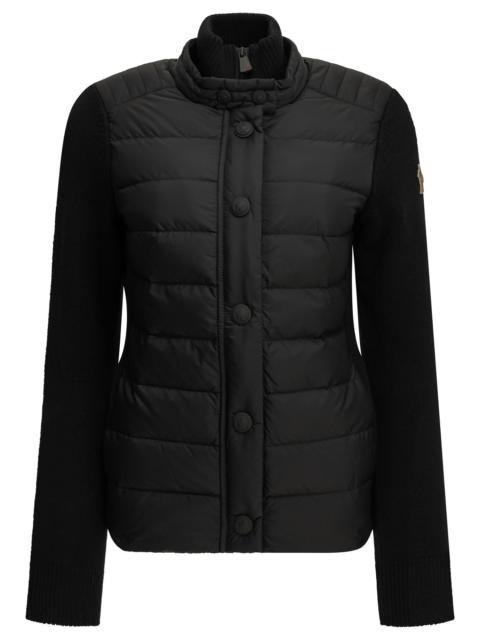 Moncler Grenoble Moncler Grenoble Padded Wool Cardigan Black