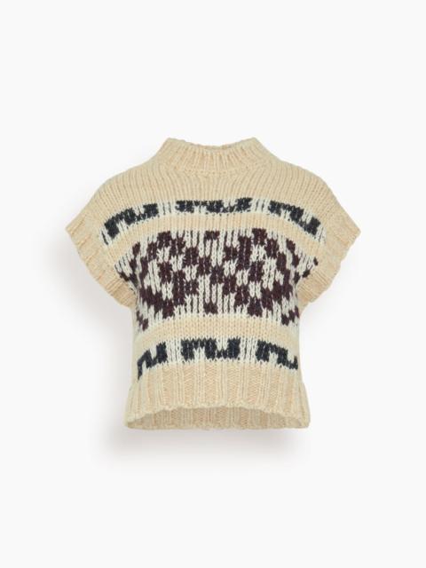 forte_forte Attica Jacquard Vest in Honey