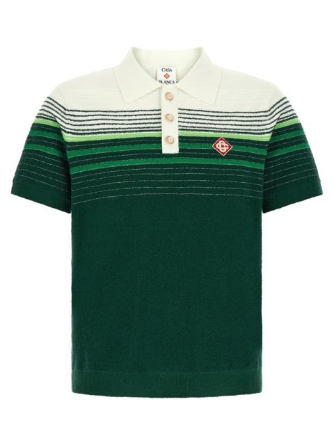 CASABLANCA Casablanca Men 'Bouclé Stripes' Polo Shirt