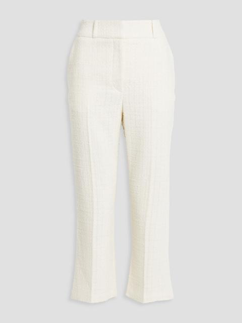 Other Designers Abema cropped metallic cotton-blend tweed flared pants