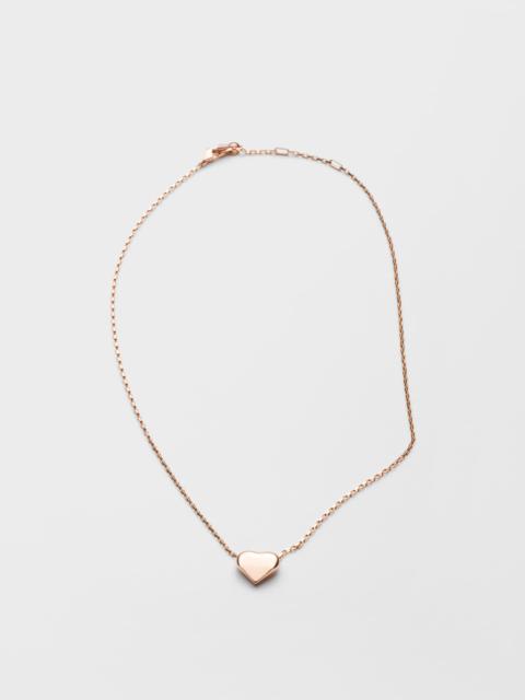Prada Eternal Gold Nano Heart necklace in pink gold