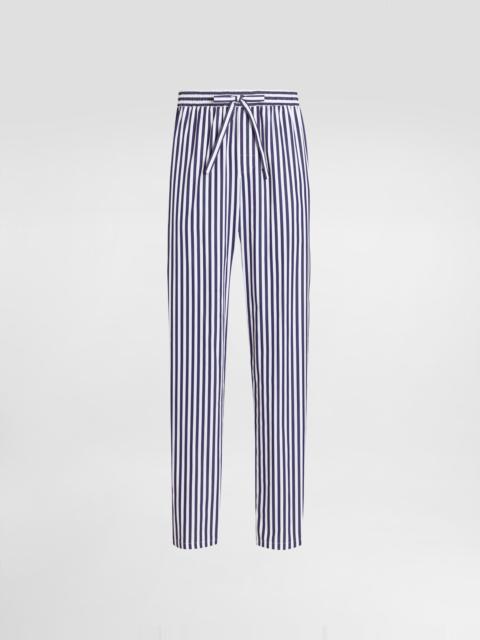 Dolce & Gabbana Striped poplin vanity trousers with piping