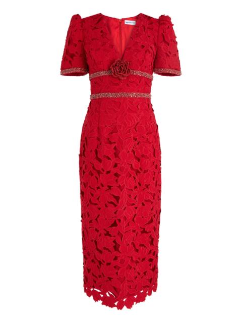 REBECCA VALLANCE Rebecca Vallance Kalina Floral Cut-out Midi Dress