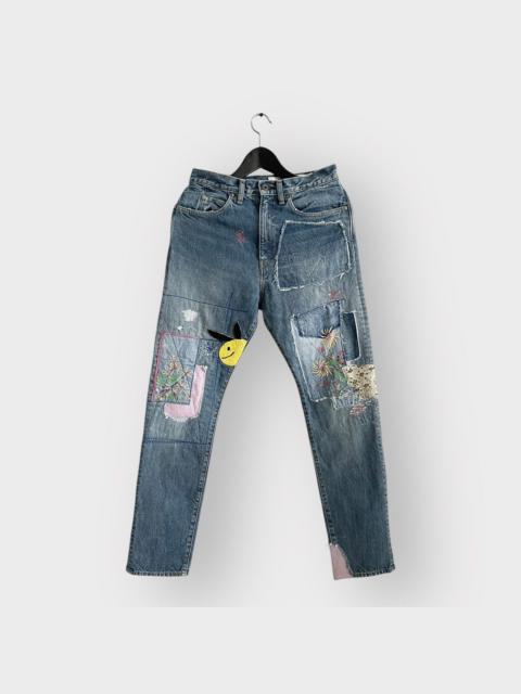 Kapital Kapital 5P Okabilly Coneybowy Gypsy Patchwork Denim Jeans