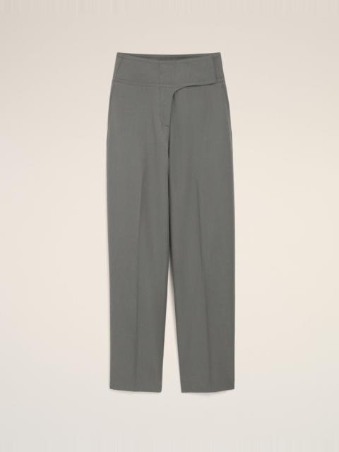 AMI Paris GREY NEW WOOL WRAPPED BELTED TROUSERS