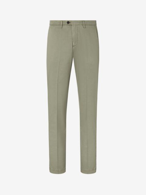 CORNELIANI Khaki stretch gabardine chinos