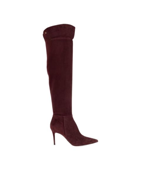 Gianvito Rossi 90mm Jules suede pointed-toe boots