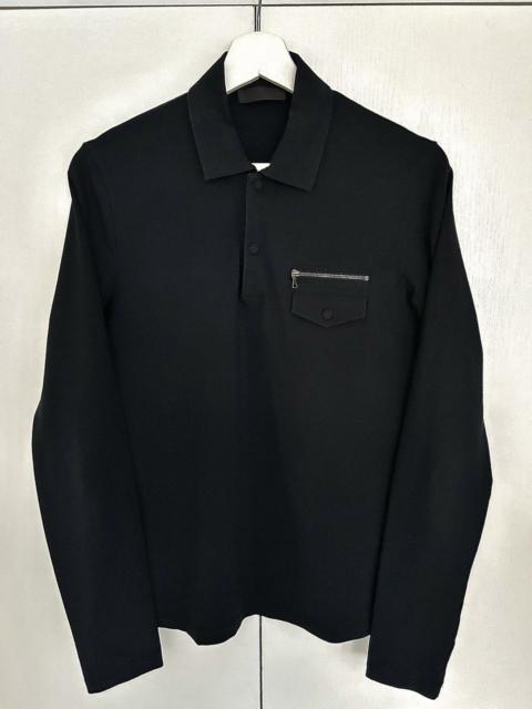 Prada Rare Prada Sport-Chic Flap Zip Stretch Luxury Polo Shirt