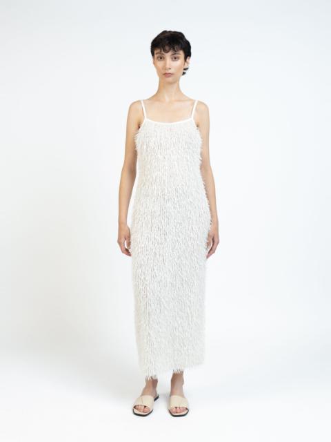 Elleme Fluffy Sleeveless Dress/White