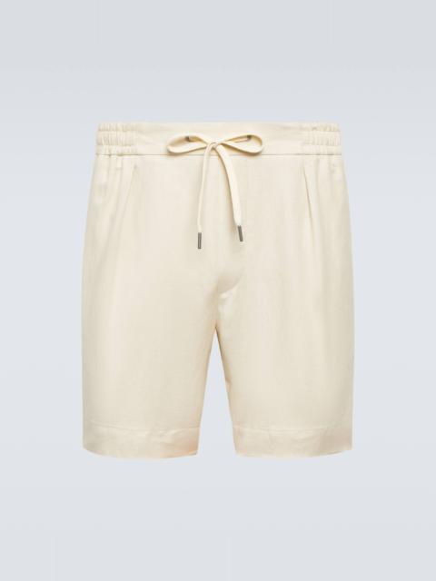 Silk and linen shorts