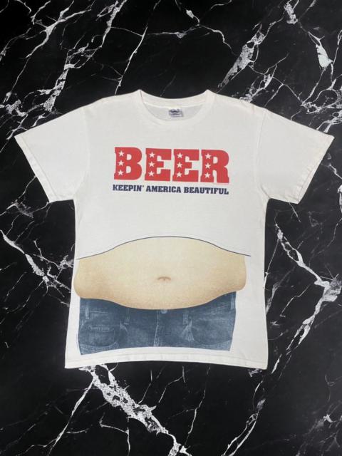 Vintage - Delte Tee La Print Art Beer Keepin' America Beautiful Body