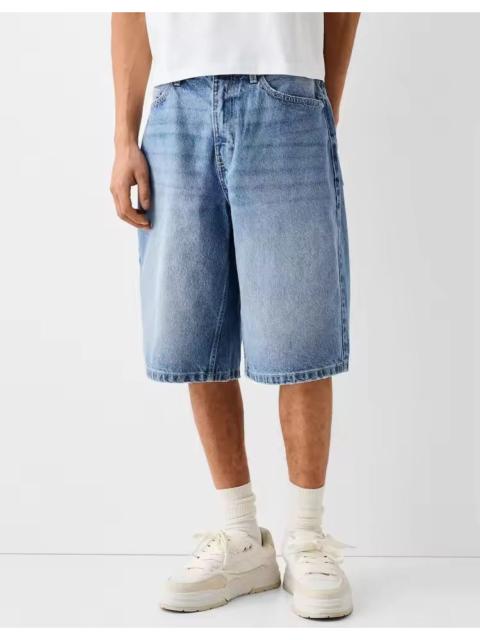 Other Designers Jean - Light Wash Blue Wide-Leg Shorts | Knee Length Baggy Jorts