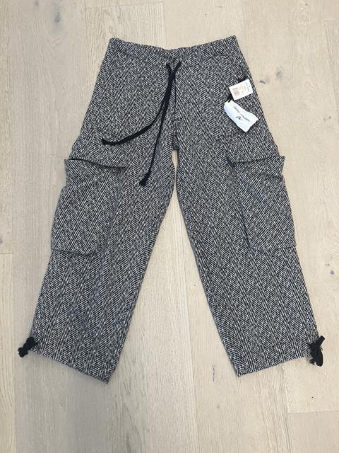 Greg Lauren $1165 NWT Greg Lauren Wool Herringbone Wide Leg Pant Size 1