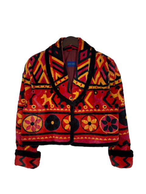 Other Designers Vintage - Kenzo Paris Fleece Multicolor Coat Jacket