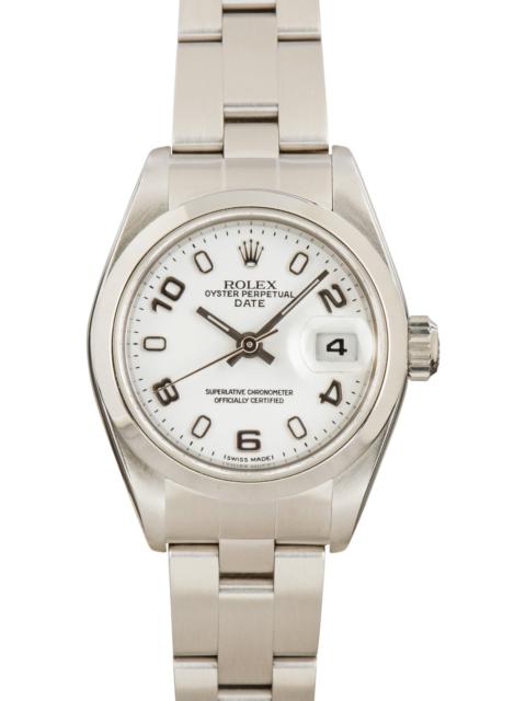 Rolex Date 79160 White Arabic Dial