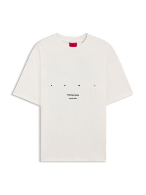 HUGO COTTON-JERSEY T-SHIRT WITH LA ARTWORK