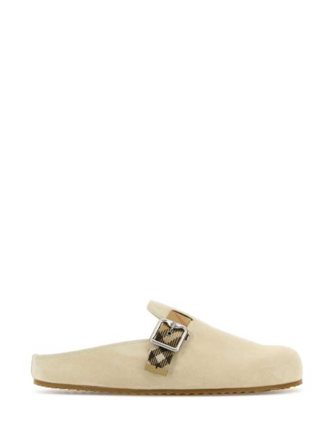 Burberry Burberry Men Sand Suede Slippers