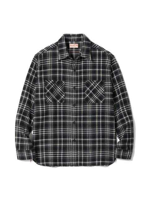 SUGAR CANE SC29559 Twill Check Work Shirt Black