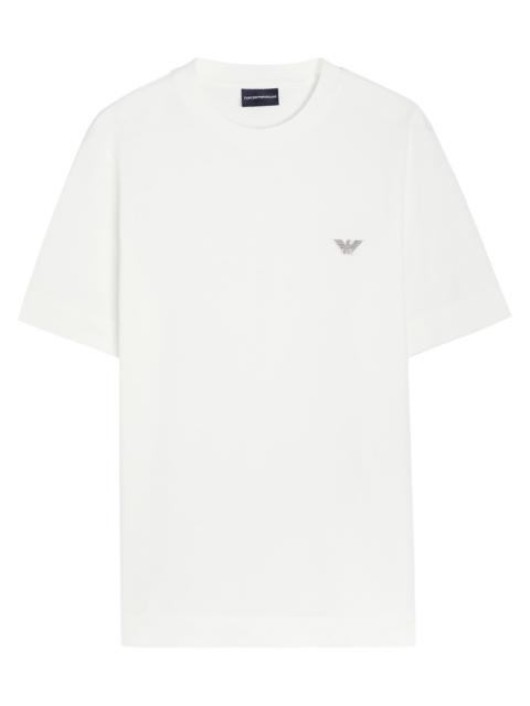EMPORIO ARMANI Emporio Armani Logo-embroidered Cotton T-shirt