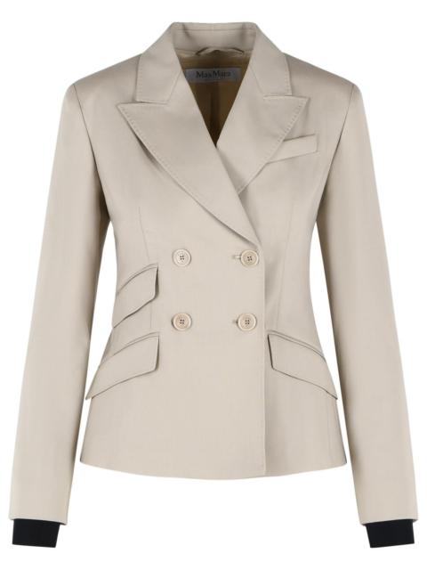 Max Mara Max Mara 'Placido' Blazer In Beige Virgin Wool Blend Women