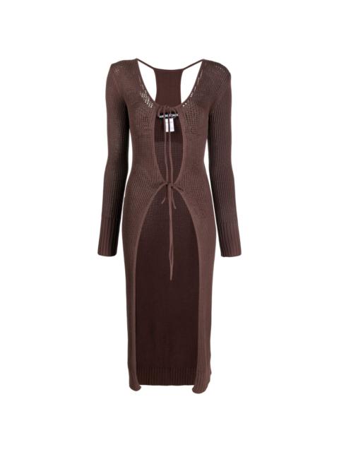 ANDREĀDAMO cut-out-effect cardi-coat