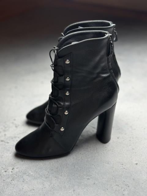 CASADEI Casadei Laced Platform Ankle Leather Boots Italy 00s Hype