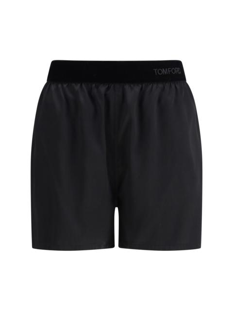 TOM FORD Tom Ford Stretch Silk Satin Pj Shorts