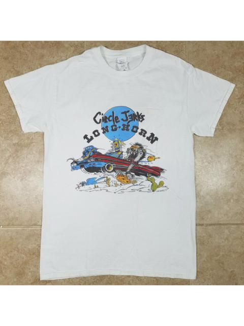 Other Designers Circle Jerks Longhorn White Tee Shirt Vtg Style