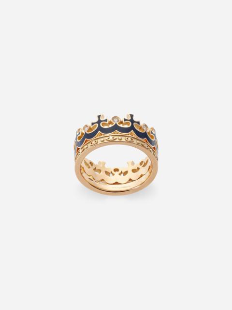 Dolce & Gabbana Royal Ring 18-carat yellow gold and diamonds
