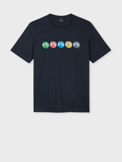 Paul Smith Dark Navy 'PS Broken Circle' Print T-Shirt