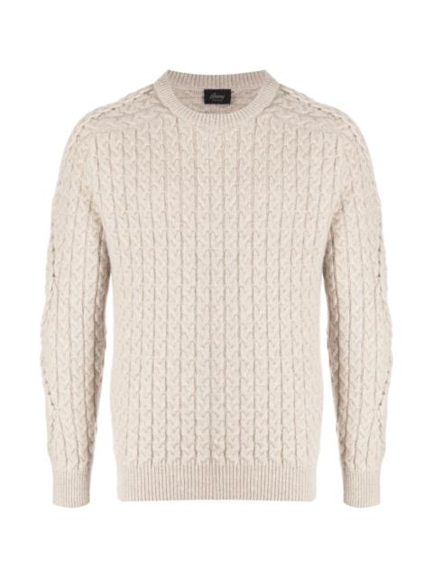 Brioni CREW-NECK CABLE-KNIT JUMPER