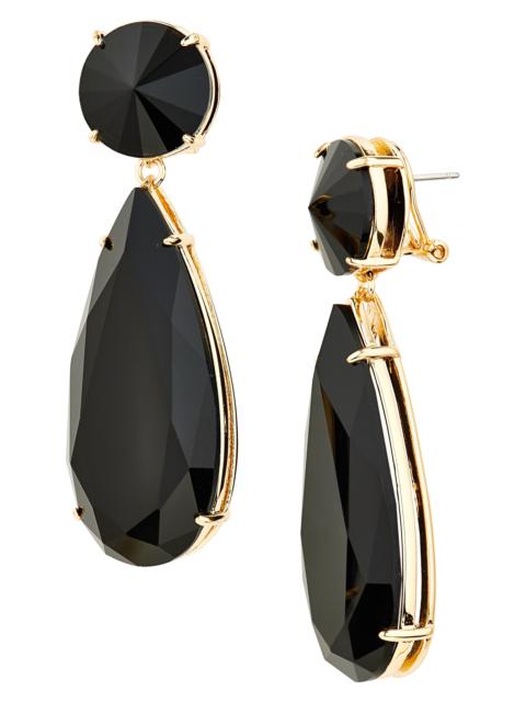 CAROLINA HERRERA Carolina Herrera Large Teardrop Crystal Earrings in Jet Black at Nordstrom