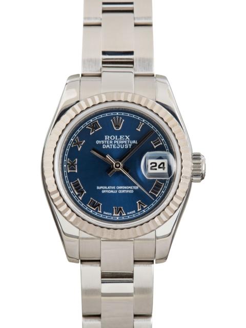 ROLEX Ladies Rolex Datejust Blue Dial 179174 Stainless Steel