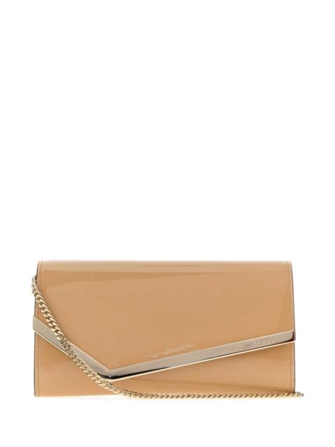 JIMMY CHOO Jimmy Choo Women Beige Leather Emmie Clutch