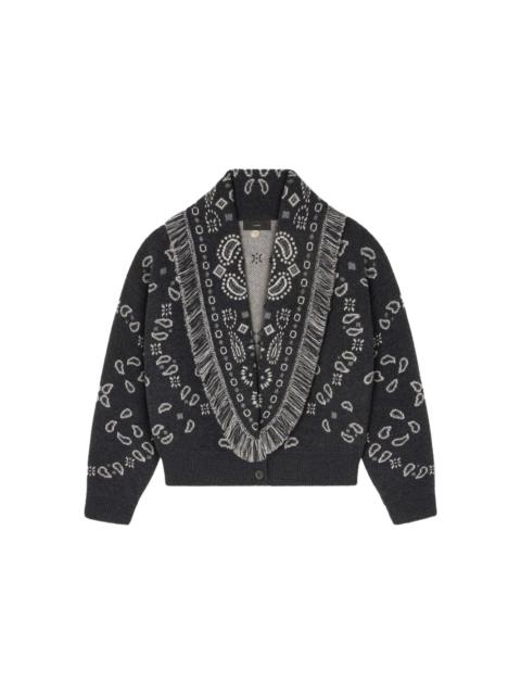 Alanui paisley-jacquard fringe cardigan