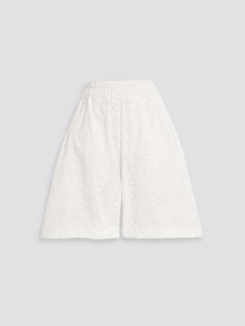 Charo Ruiz Lyo broderie anglaise cotton-blend shorts