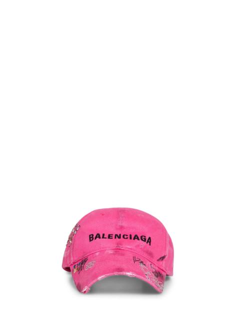 BALENCIAGA Pink cotton drill Upcycled baseball cap