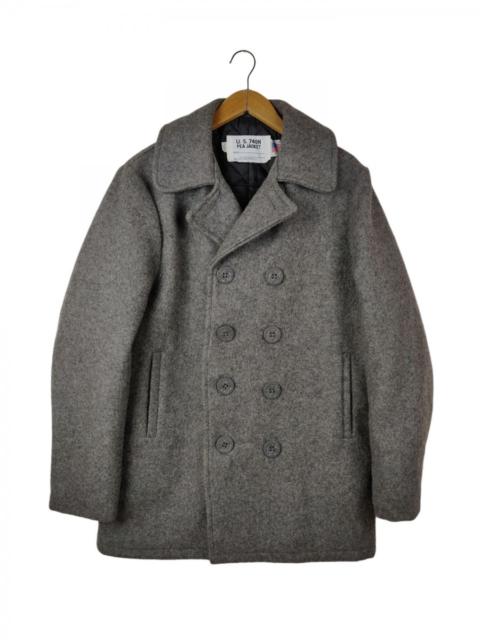 Schott NYC Peacoat Wool Heavy Grey Jacket