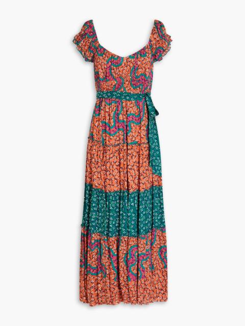 DIANE VON FURSTENBERG Alejandro gathered printed mousseline maxi dress
