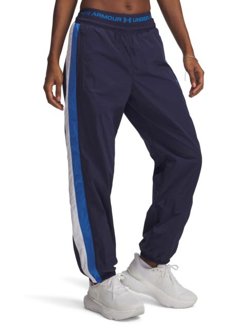 Under Armour Under Armour Icon Water Repellent Crinkle Pants in Navy /White /Blue at Nordstrom