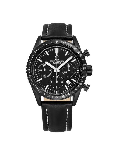 Other Designers Revue Thommen Aviator Chronograph Automatic Black Dial Men's Watch 17000.6577
