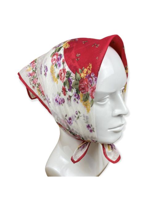 Other Designers Vintage - CHRISTIAN DIOR FLORAL BANDANA HANDKERCHIEFNECKERCHIEF-HC0374