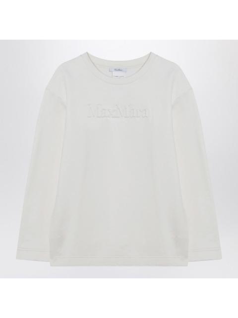 Max Mara Max Mara White Sweatshirt In Silk Blend Women