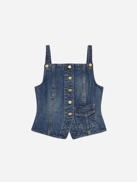 GANNI Heavy Washed Denim Top
