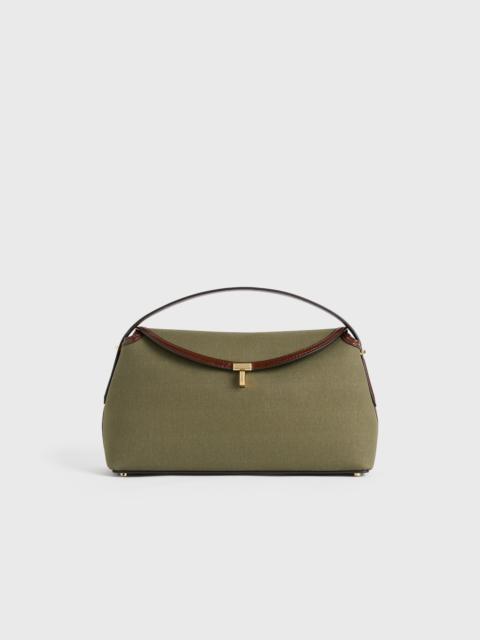 TOTEME T-lock canvas top handle khaki green