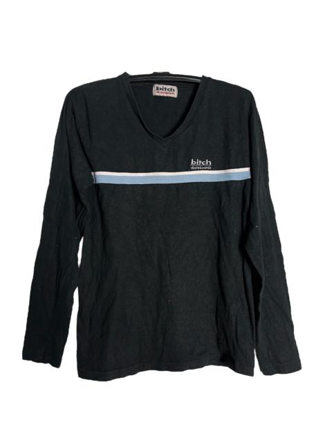 Other Designers 🔥RARE🔥 Vintage Bitch Skateboard V Neck Long Sleeve Shirt