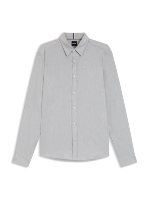 BOSS REGULAR-FIT SHIRT IN COTTON-BLEND FLANNEL