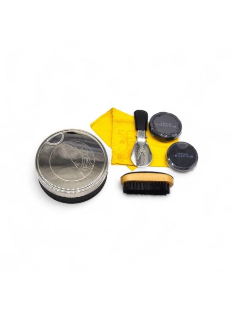 VERSACE Shoe Care Kit with Brush Polish Cloth & Case Unisex - NIB